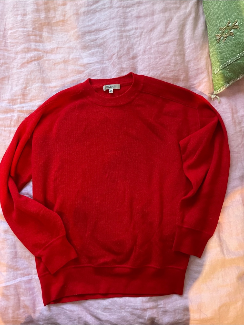 Madewell Merino Wool Red Crewneck Sweater